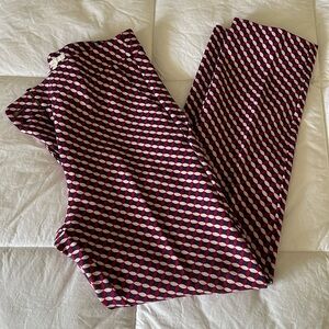 Boden Geometric Patterned Pants - Red and White